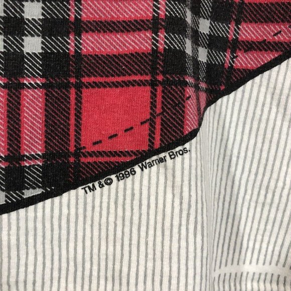 Vintage Looney Tunes All Over Print Wrap Around 1996 T-Shirt Mens Large - Picture 5 of 14